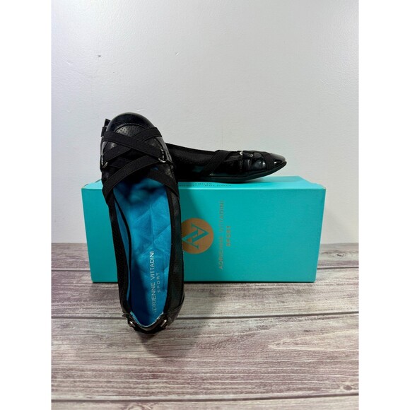 Adrienne Vittadini Sport Shoes Women 7.5M Casual Slip On Ballet Flats Black - Picture 1 of 16